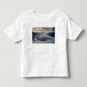 Camiseta De Bebé El glaciar Lowell desemboca en el río Alsek en