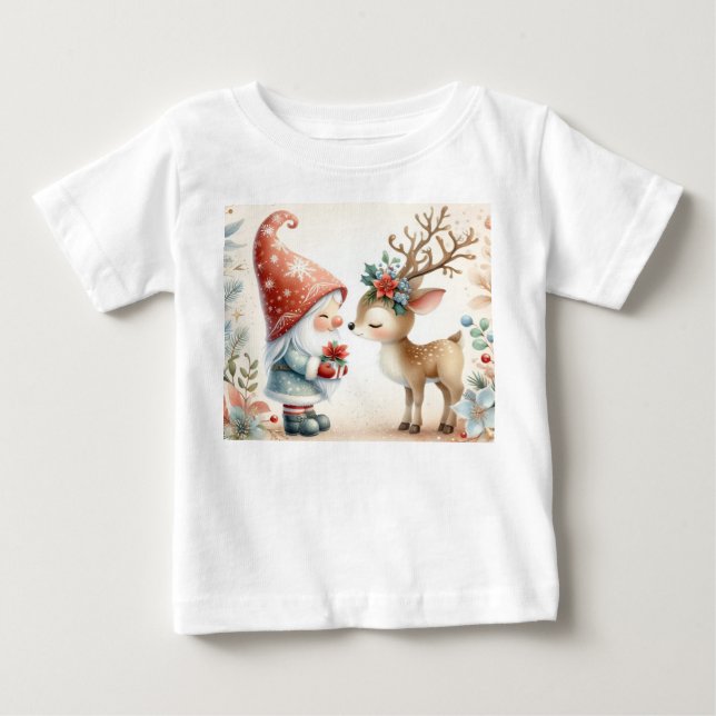Camiseta De Bebé El Gnomo y el Reno (Anverso)