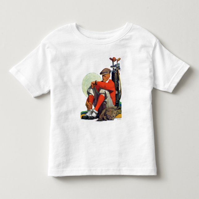 Camiseta De Bebé El golfista guardó el esperar (Anverso)