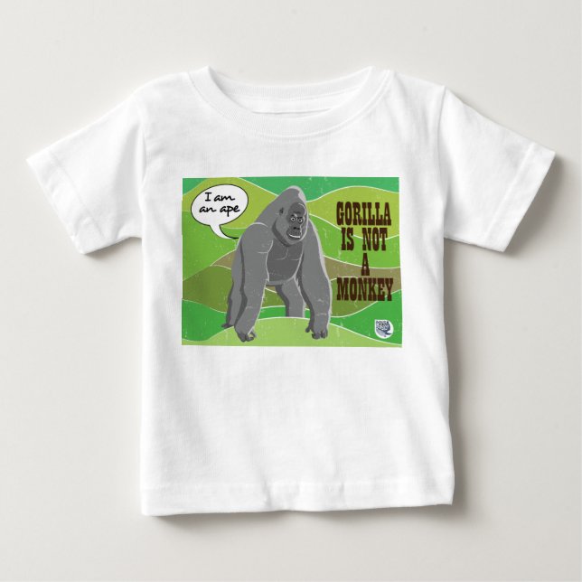 Camiseta De Bebé El gorila no es un mono (Anverso)