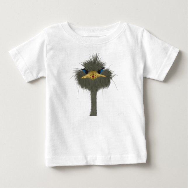 Camiseta De Bebé El Gracioso George Del Ostrich Y La Cuta Ladybug (Anverso)