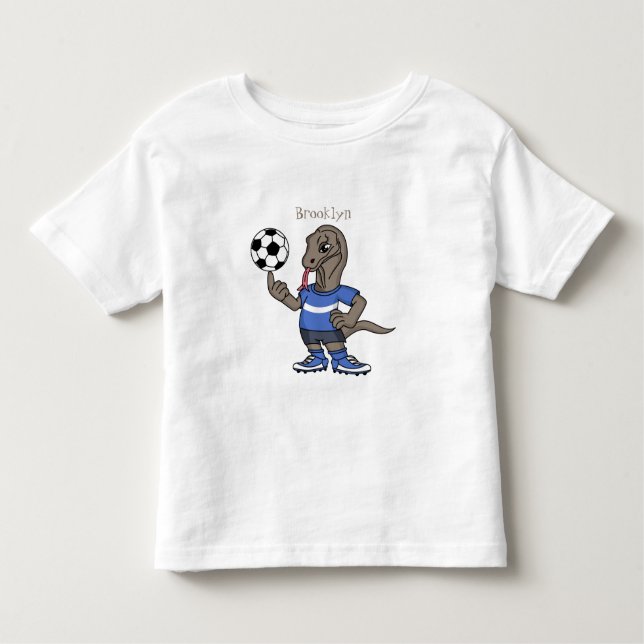 Camiseta De Bebé El gracioso personalizado de fútbol del dragón Kom (Anverso)