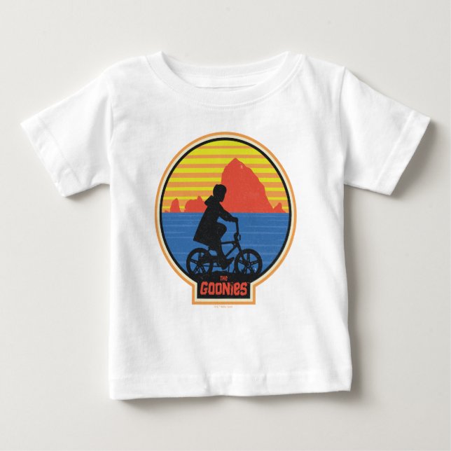 Camiseta De Bebé El gráfico de ciclismo Goonies Retro Mikey (Anverso)