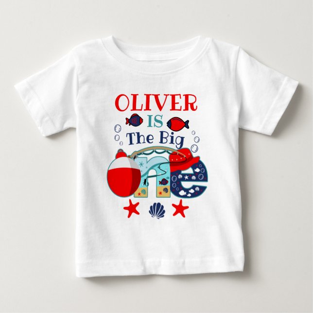 Camiseta De Bebé El GRAN UNO | O-pescialmente Uno | Primer Cumpleañ (Anverso)