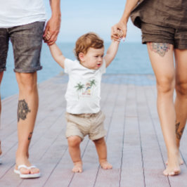 Camiseta De Bebé El grande | Surf Retro Summer Surf 1er cumpleaños