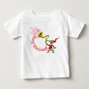 Camiseta De Bebé El Grinch Soplando la Bocina de Grinchmas Feliz