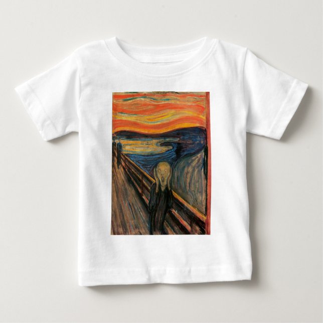 Camiseta De Bebé El grito de Edvard Munch (Anverso)