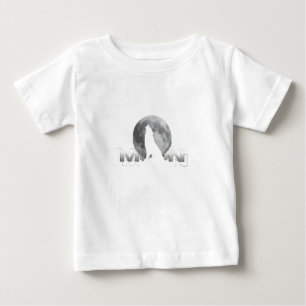 Camiseta De Bebé el grito del lobo bajo la luna llena