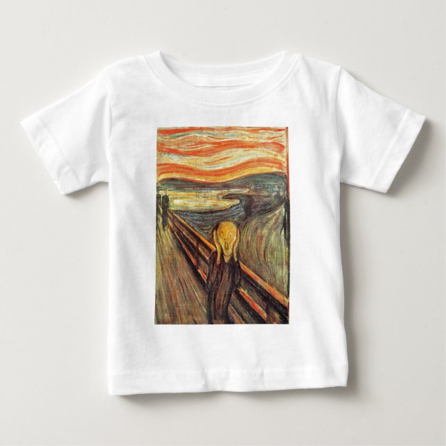 Camiseta De Bebé El grito - Edvard Munch (Anverso)