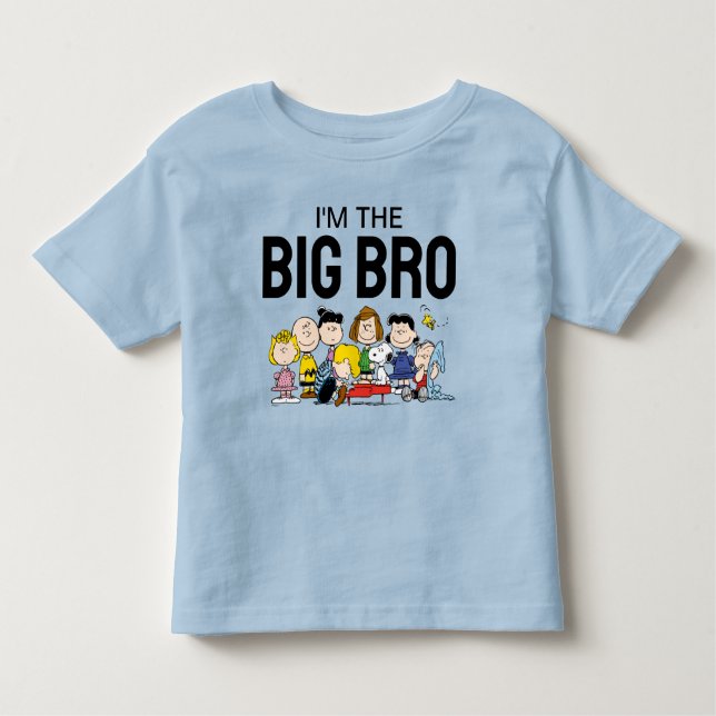 Camiseta De Bebé El Grupo de Peanuts | Soy El Hermano Mayor (Anverso)