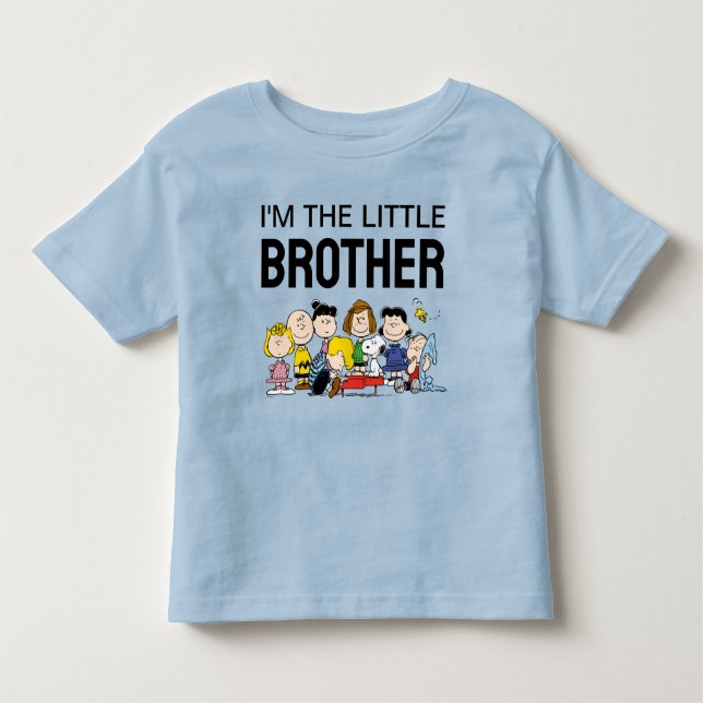 Camiseta De Bebé El Grupo de Peanuts | Soy el Hermano Menor (Anverso)