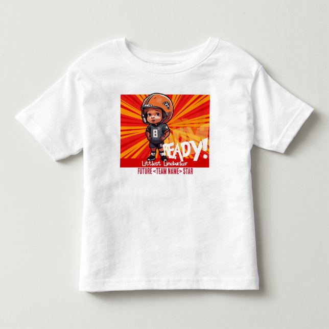 Camiseta De Bebé El Guardián de la Gridiron de [Nombre del Equipo]  (Anverso)