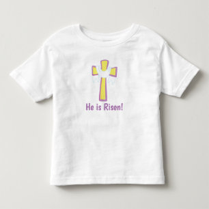 Camiseta De Bebé Él ha Resucitado Cruz Cristiana