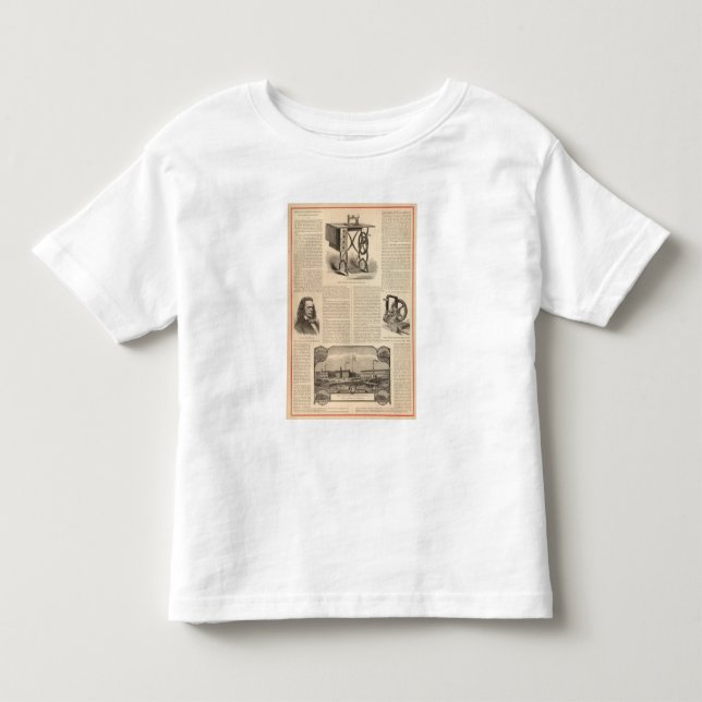 Camiseta De Bebé El hacer juego de costura de Howe con el bosquejo (Anverso)