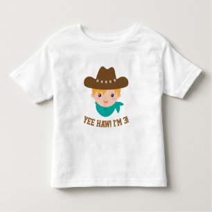 Camiseta De Bebé El Haw de Yee, pequeño vaquero lindo es 3
