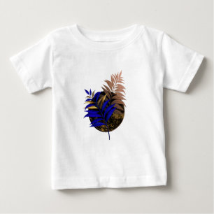 Camiseta De Bebé El helecho azul en círculo negro
