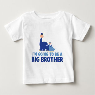 Camiseta De Bebé el hermano mayor de dinosaurio será NUEVO azul