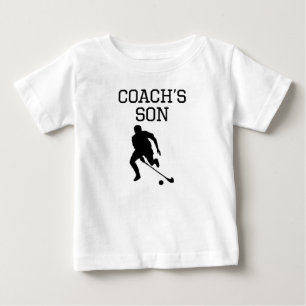 Camiseta De Bebé El hijo del coche de hockey hierba
