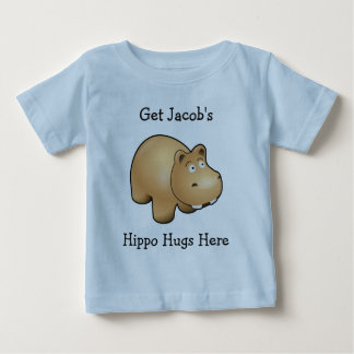 Camiseta De Bebé El hipopótamo personal abraza la camiseta del bebé