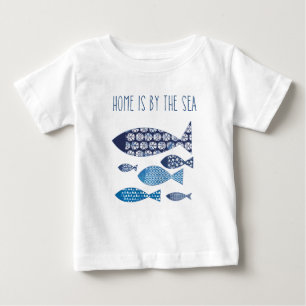 Camiseta De Bebé El hogar costero del arte el   está al lado del