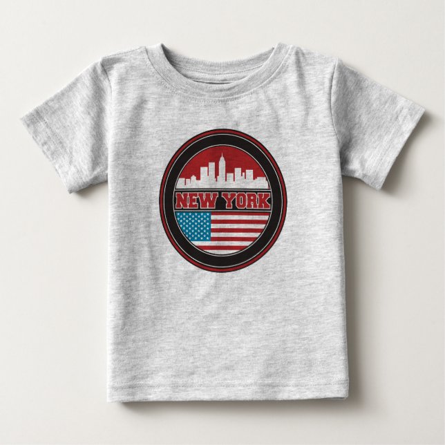 Camiseta De Bebé El horizonte el | Estados Unidos de Nueva York (Anverso)