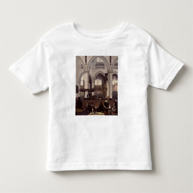 Camiseta De Bebé El interior de Oude Kerk, Amsterdam, c.1660 (Anverso)