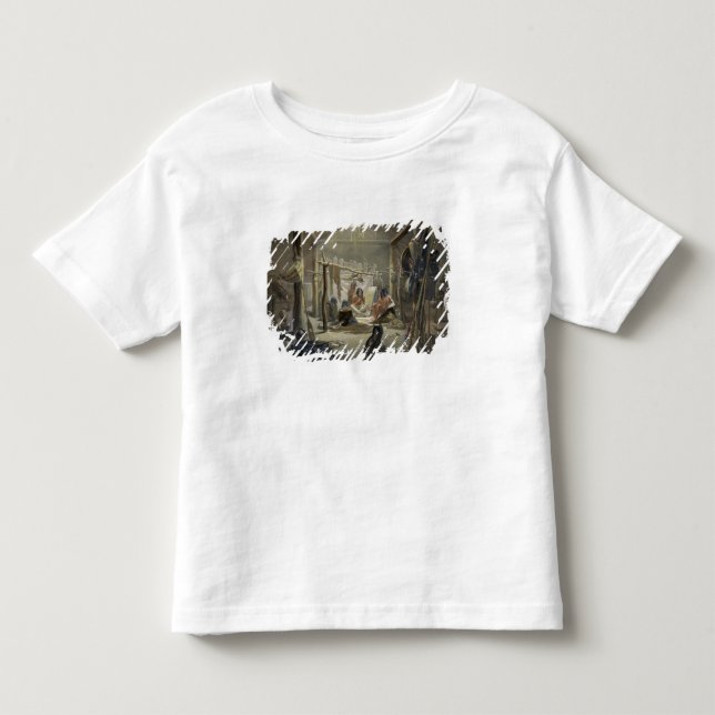 Camiseta De Bebé El interior de una choza de un jefe de Mandan, (Anverso)