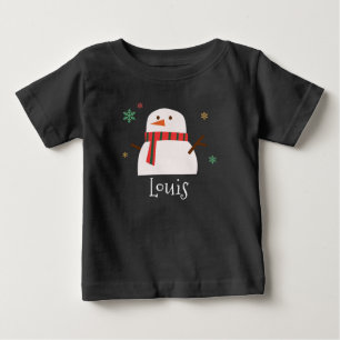 Camiseta De Bebé El invierno de Snowman personalizado
