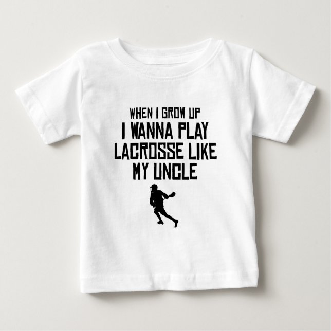 Camiseta De Bebé El juego LaCrosse tiene gusto de mi tío (Anverso)