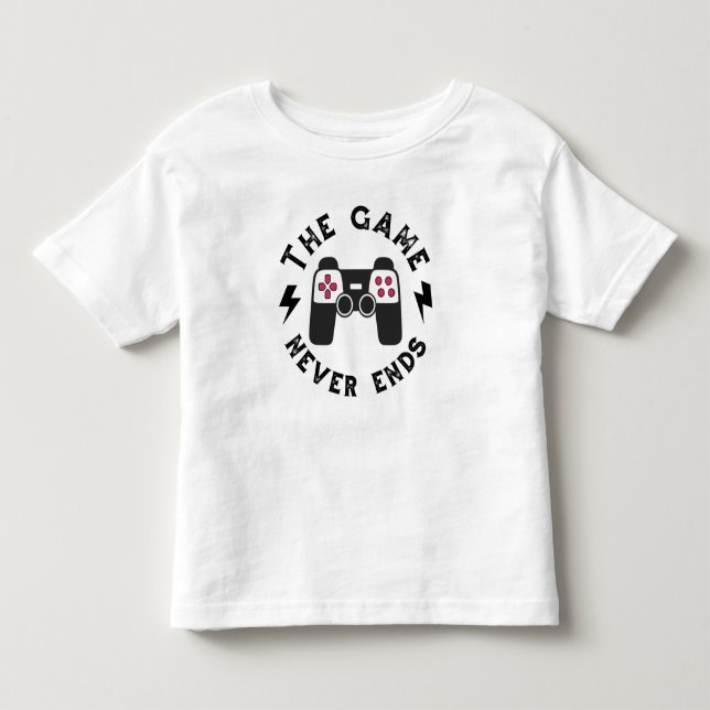 Camiseta De Bebé El juego nunca termina (Anverso)