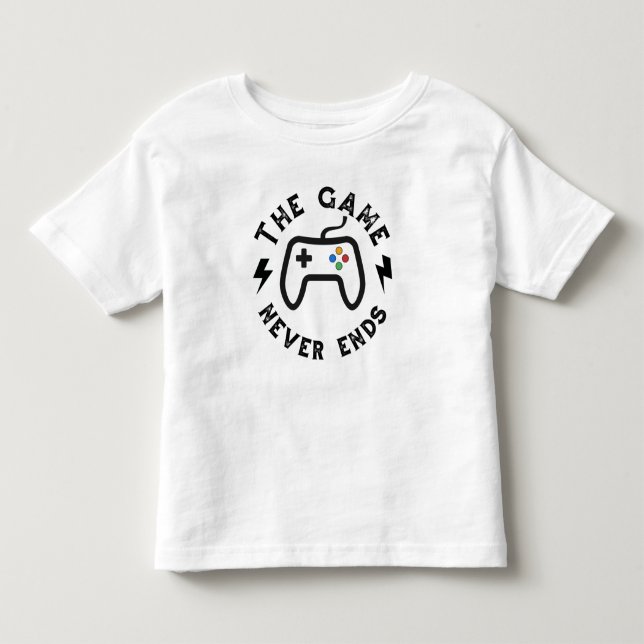 Camiseta De Bebé El juego nunca termina (Anverso)