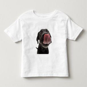 Camiseta De Bebé El labrador negro toca la nariz