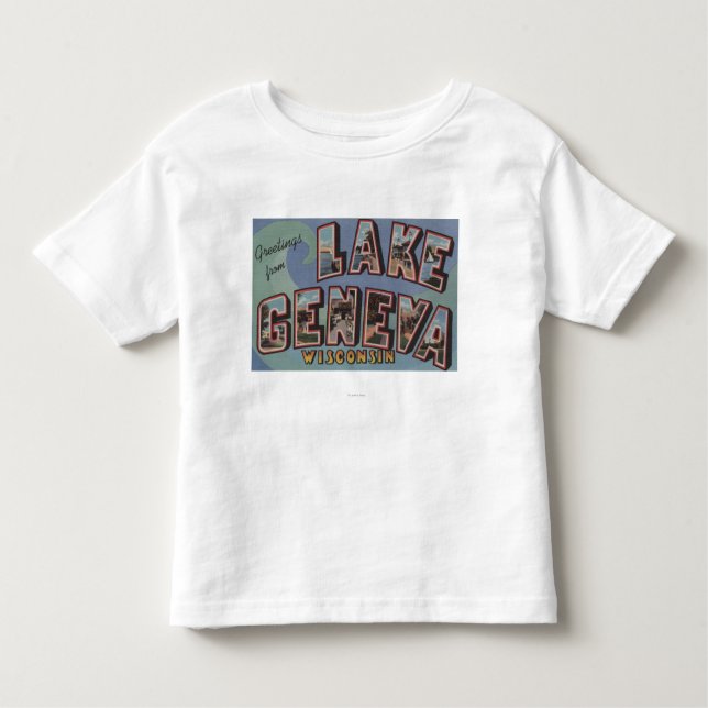 Camiseta De Bebé El lago Lemán, Wisconsin - escenas grandes de la (Anverso)