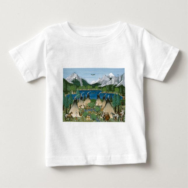 Camiseta De Bebé El lago Nez Perce ~ Wallowa (Anverso)