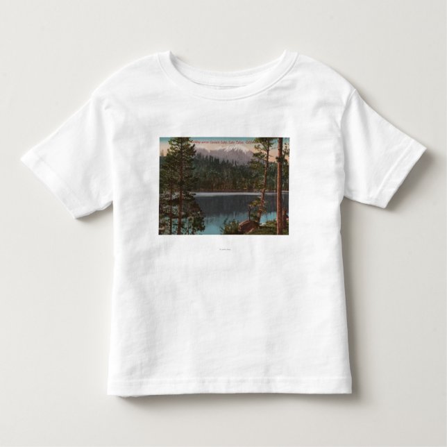 Camiseta De Bebé El lago Tahoe, CA - mirando a través del lago (Anverso)