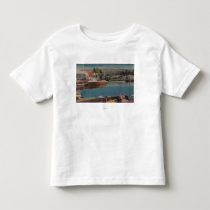 Camiseta De Bebé El lago Tahoe, CA - puerto del barco en la joya de
