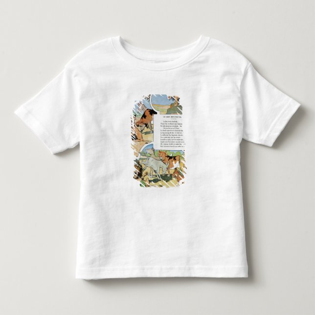 Camiseta De Bebé El león del envejecimiento, de las fábulas (Anverso)