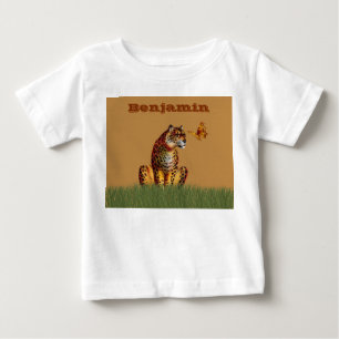 Camiseta De Bebé El leopardo y la mariposa