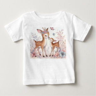 Camiseta De Bebé El libro de cuentos Woodland Babies Deer Love