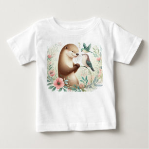 Camiseta De Bebé El Libro De Historias Woodland Babia Otter Y Bird