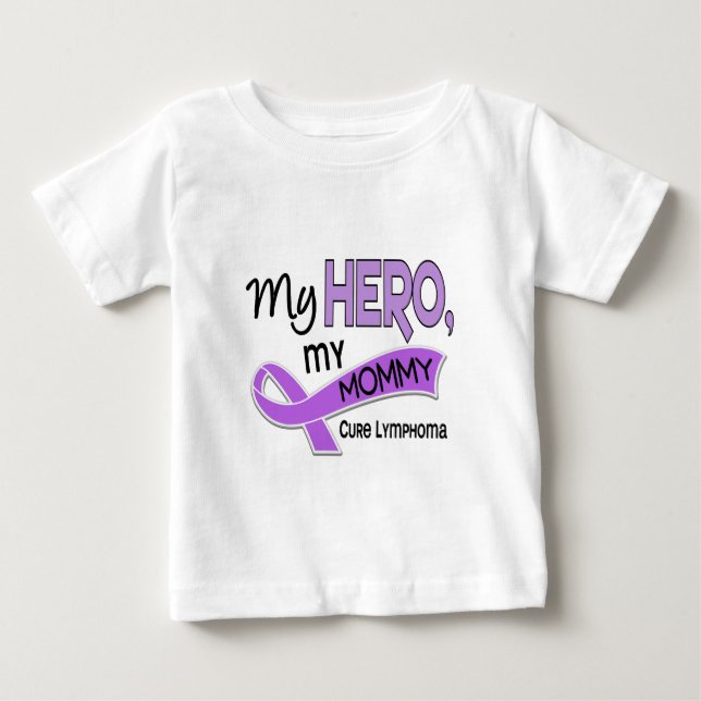 Camiseta De Bebé El linfoma de Hodgkin MI HÉROE MI MAMÁ 42 (Anverso)