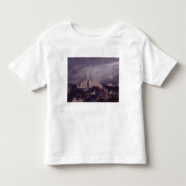 Camiseta De Bebé El lugar de St Mark, Venecia (claro de luna) (Anverso)
