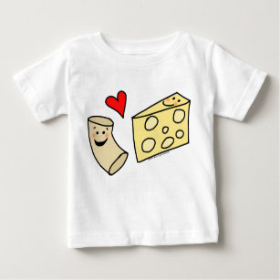 Camiseta De Bebé El mac ama el queso, macarrones lindos divertidos