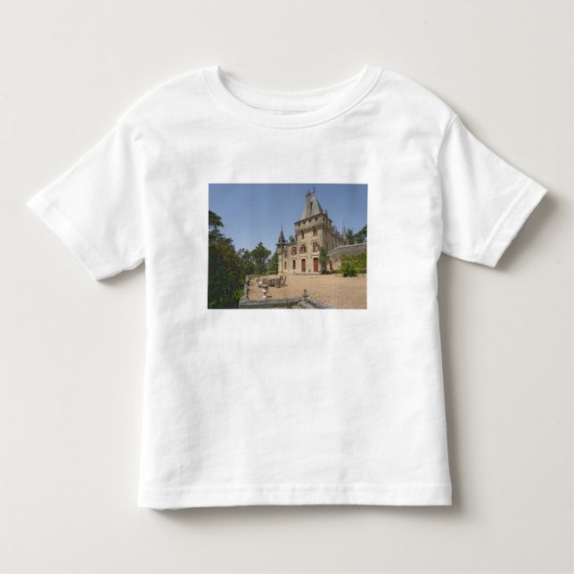 Camiseta De Bebé El magnífico castillo de Pressac y el jardín (Anverso)