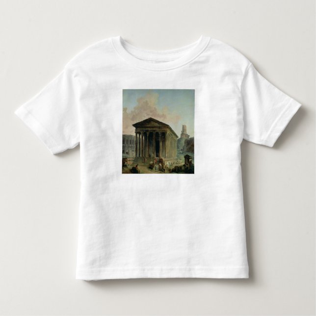 Camiseta De Bebé El Maison Carree con el Amphitheatre (Anverso)