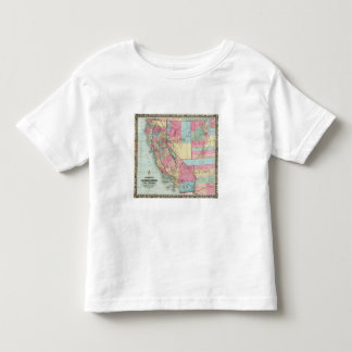 Camiseta De Bebé El mapa de Bancroft de California, Nevada
