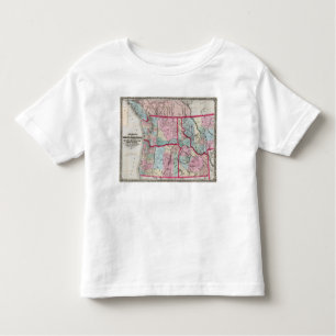 Camiseta De Bebé El mapa de Bancroft de Oregon, Washington, Idaho