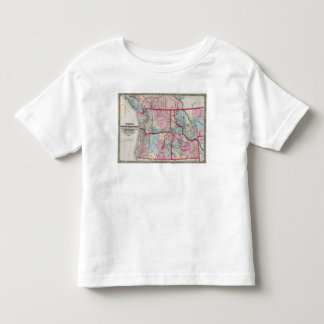 Camiseta De Bebé El mapa de Bancroft de Oregon, Washington, Idaho