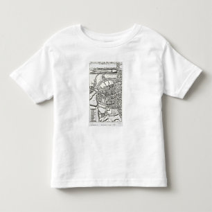 Camiseta De Bebé El mapa de Loggan de Oxford, hoja del este