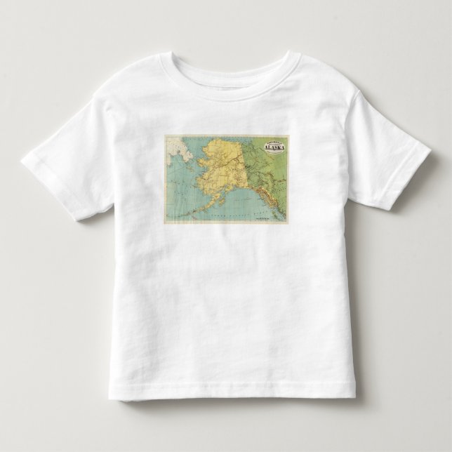 Camiseta De Bebé El mapa de McNally del rand de Alaska (Anverso)